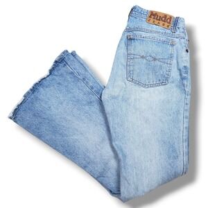 Vintage Mudd Y2K Jeans Womens 27 x‎ 32 or Juniors 7 Light Wash Flare Button Fly